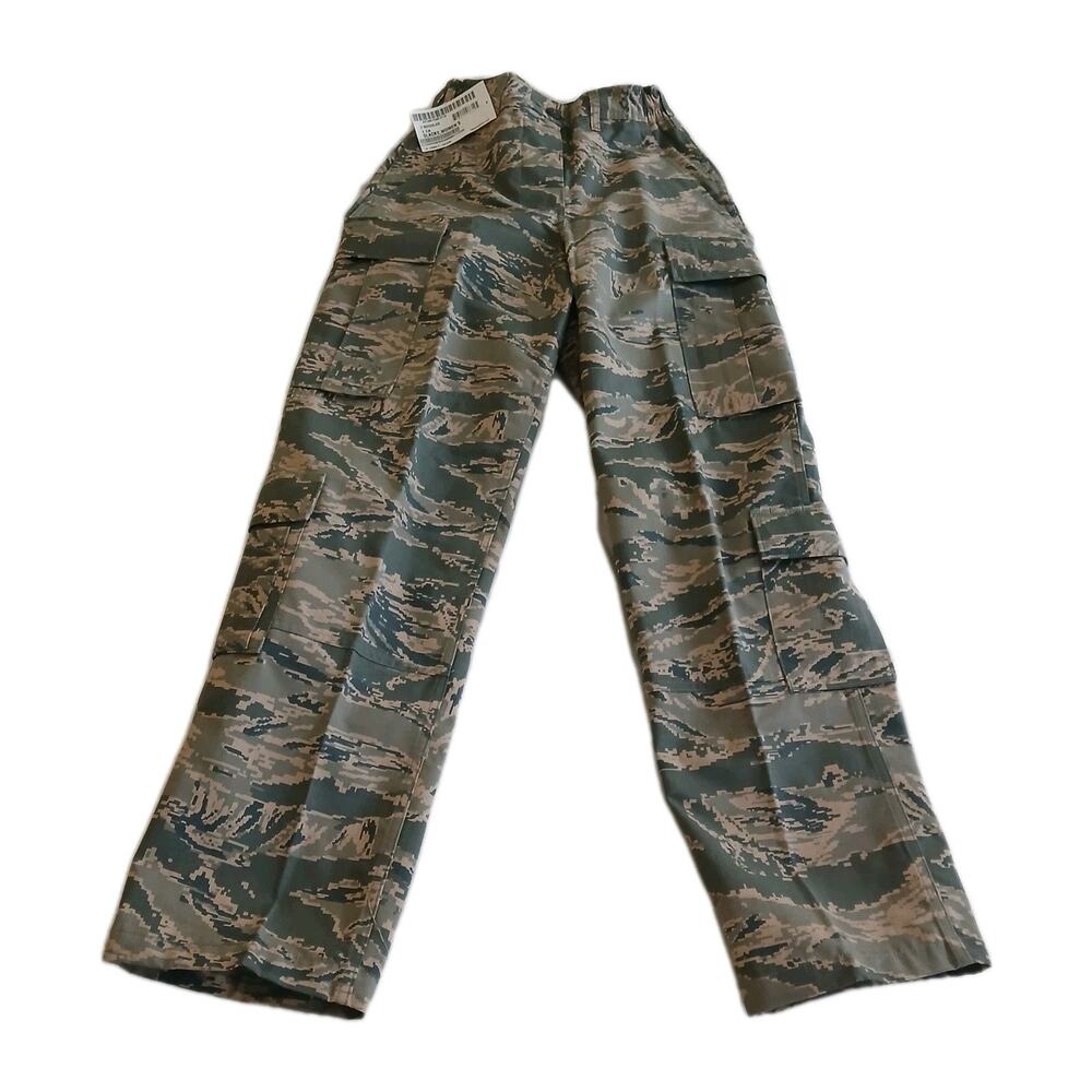 US Air Force Women BDU Pants 2R Green Camo Military Utility Cargo Uniform Surplu